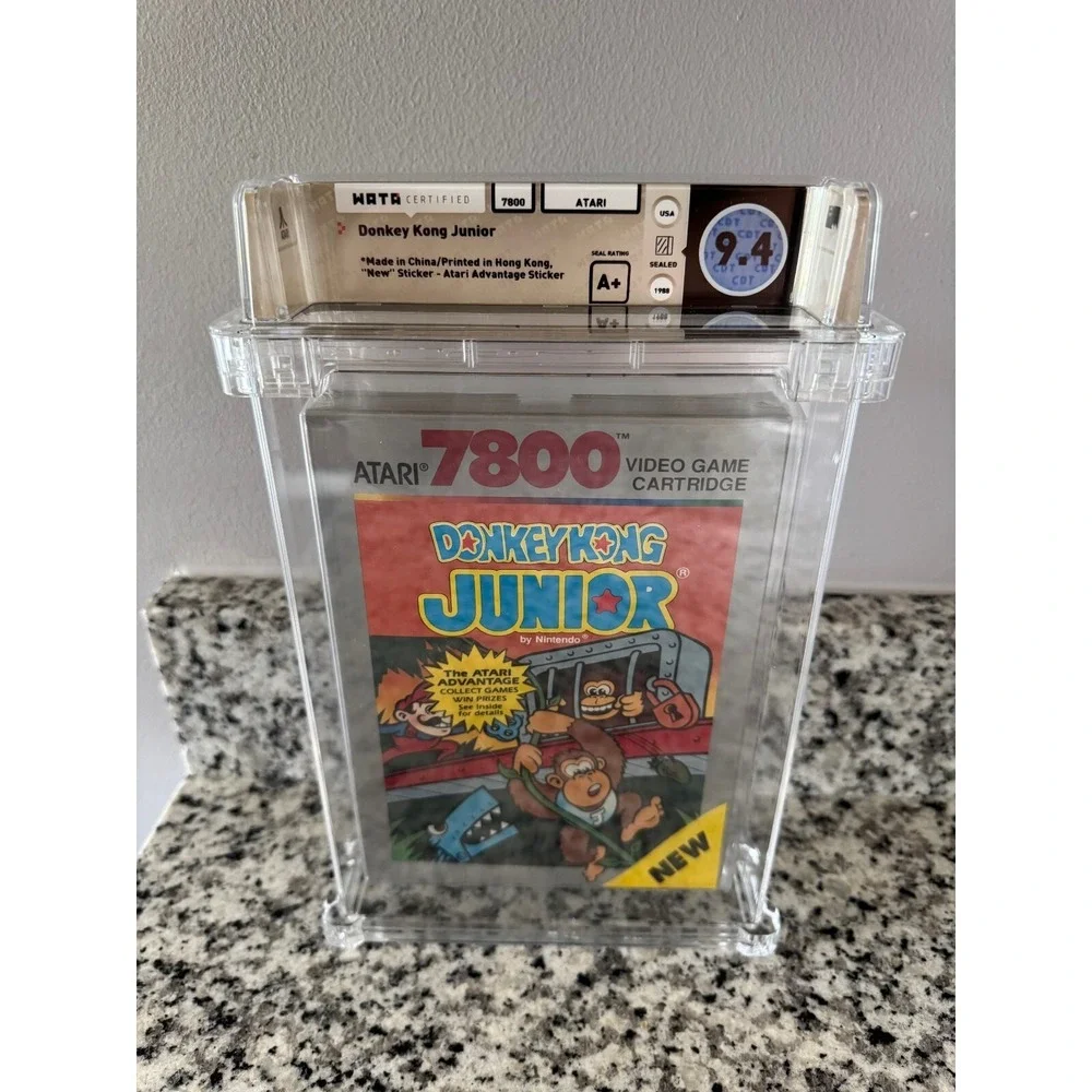 Donkey Kong Junior Atari 7800 WATA 9.4 with A+ Seal - 1988 USA